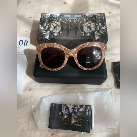 KREWE - Julia Cat-Eyed Sunglasses - Pink Marbled - Picture 5 of 11